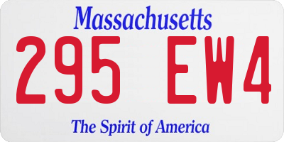 MA license plate 295EW4