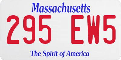 MA license plate 295EW5