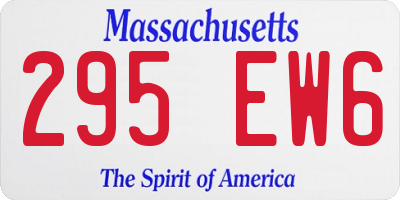 MA license plate 295EW6