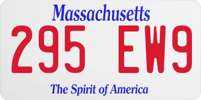 MA license plate 295EW9