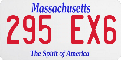 MA license plate 295EX6