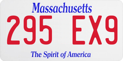 MA license plate 295EX9