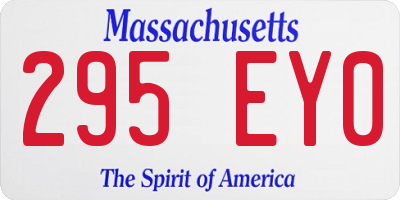 MA license plate 295EY0