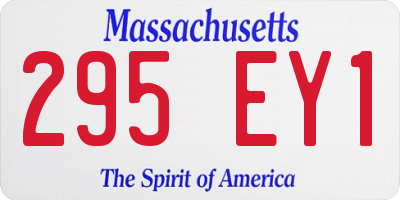 MA license plate 295EY1