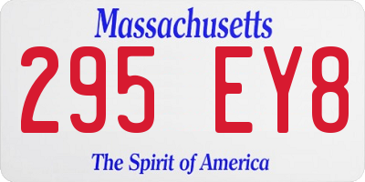 MA license plate 295EY8