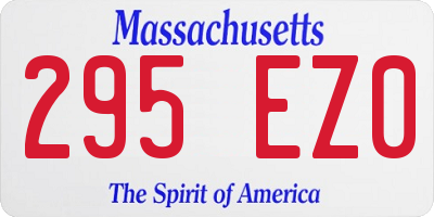 MA license plate 295EZ0
