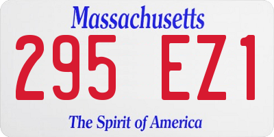 MA license plate 295EZ1