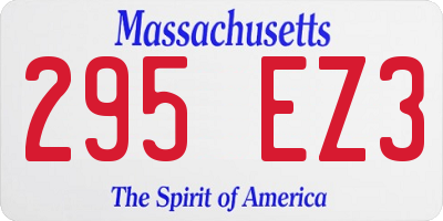 MA license plate 295EZ3