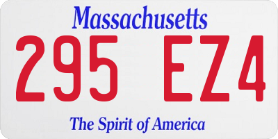 MA license plate 295EZ4