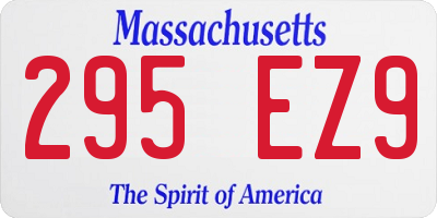 MA license plate 295EZ9