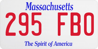 MA license plate 295FB0