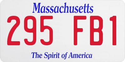 MA license plate 295FB1