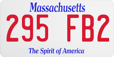 MA license plate 295FB2