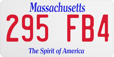 MA license plate 295FB4