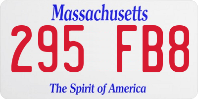 MA license plate 295FB8