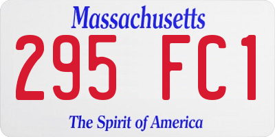 MA license plate 295FC1