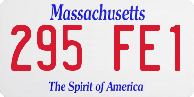 MA license plate 295FE1