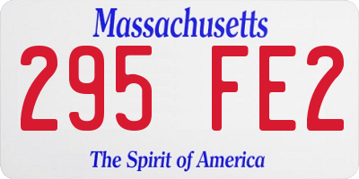 MA license plate 295FE2