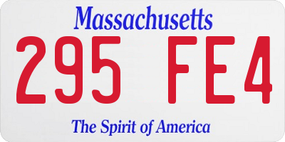 MA license plate 295FE4