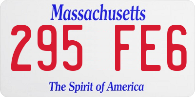 MA license plate 295FE6