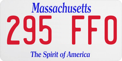 MA license plate 295FF0