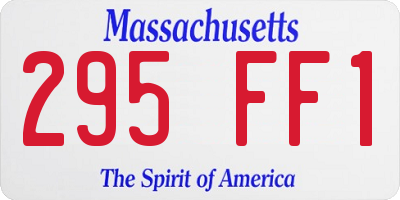 MA license plate 295FF1