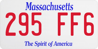 MA license plate 295FF6