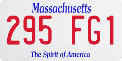 MA license plate 295FG1