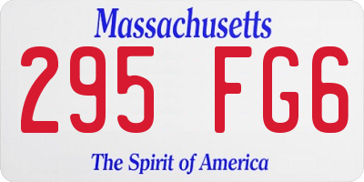 MA license plate 295FG6