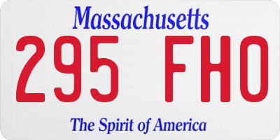 MA license plate 295FH0