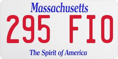 MA license plate 295FI0