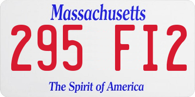MA license plate 295FI2