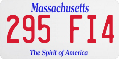 MA license plate 295FI4
