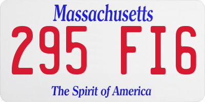 MA license plate 295FI6