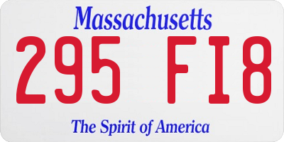 MA license plate 295FI8