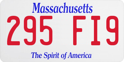 MA license plate 295FI9
