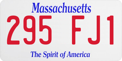 MA license plate 295FJ1