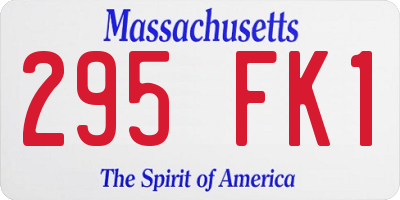 MA license plate 295FK1