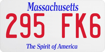 MA license plate 295FK6