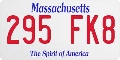 MA license plate 295FK8