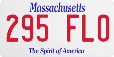 MA license plate 295FL0