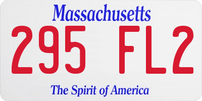 MA license plate 295FL2