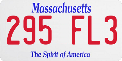 MA license plate 295FL3