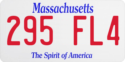 MA license plate 295FL4