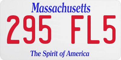 MA license plate 295FL5