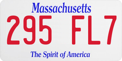 MA license plate 295FL7
