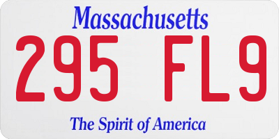 MA license plate 295FL9
