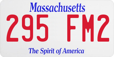MA license plate 295FM2