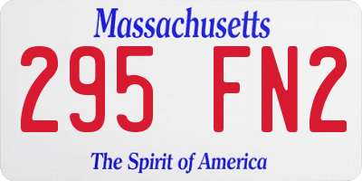 MA license plate 295FN2