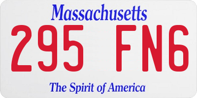 MA license plate 295FN6
